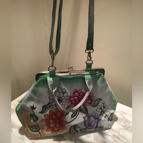 Biacci Hand Painted Handbag Authentic Designer Crossbody Purse - Picture 7 of 9